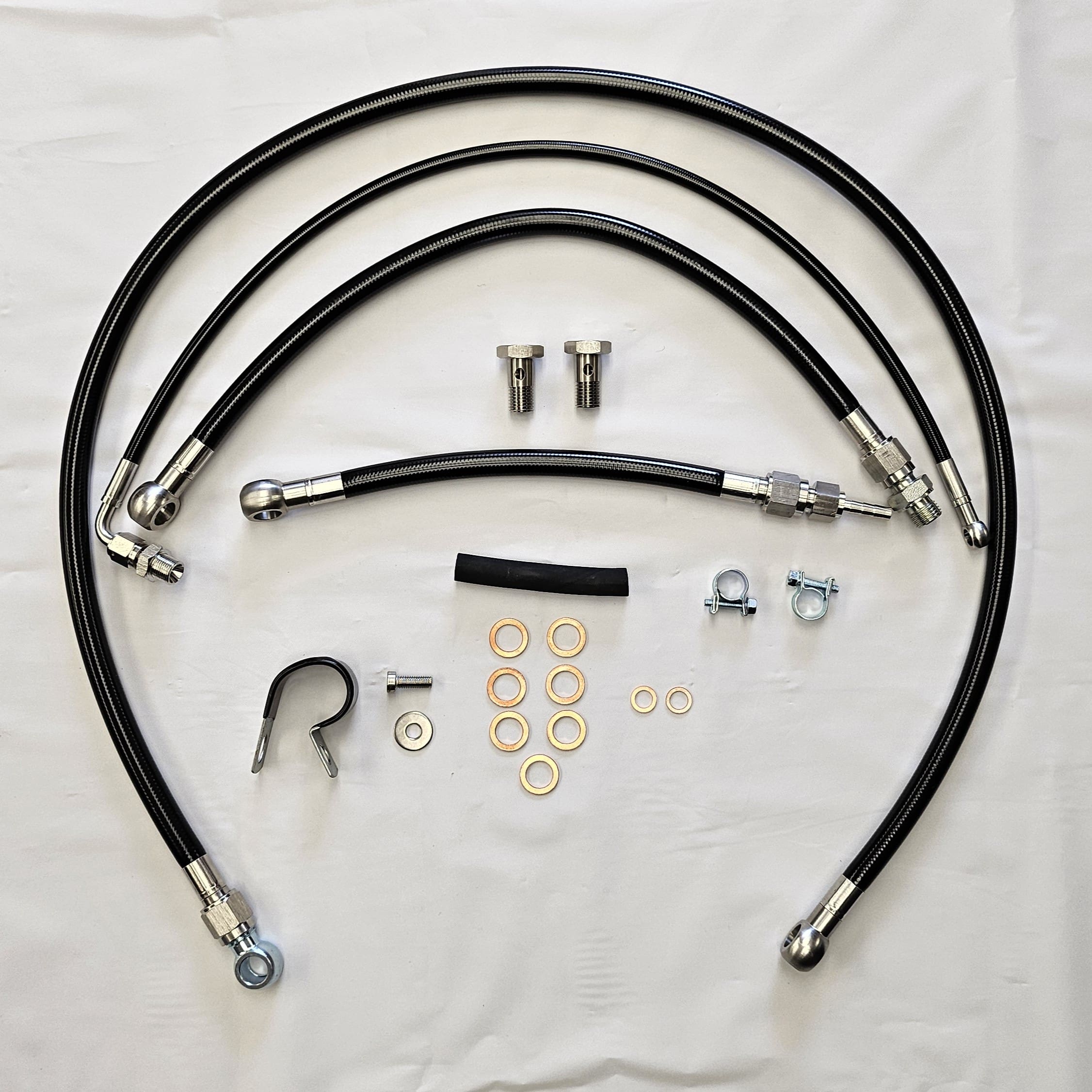 4 PIECE ADDITIONAL FUEL LINE SET - BRAIDED STAINLESS - Image 2